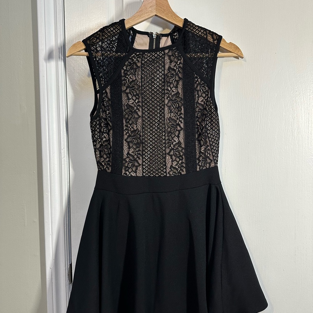 Revamped Black Lace Mini Dress